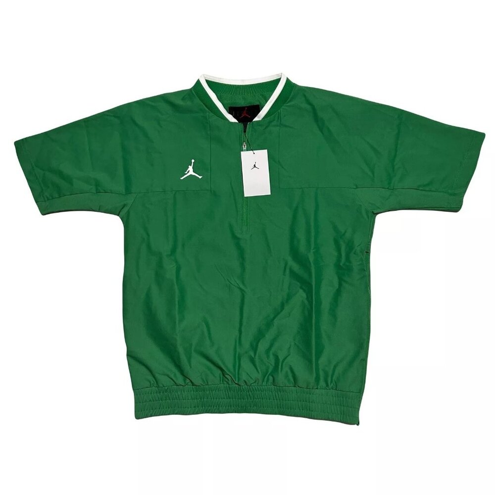 Nike Air Jordan SS Coaches Training 1/4 Zip Green Jacket Men's Small CV5858-377